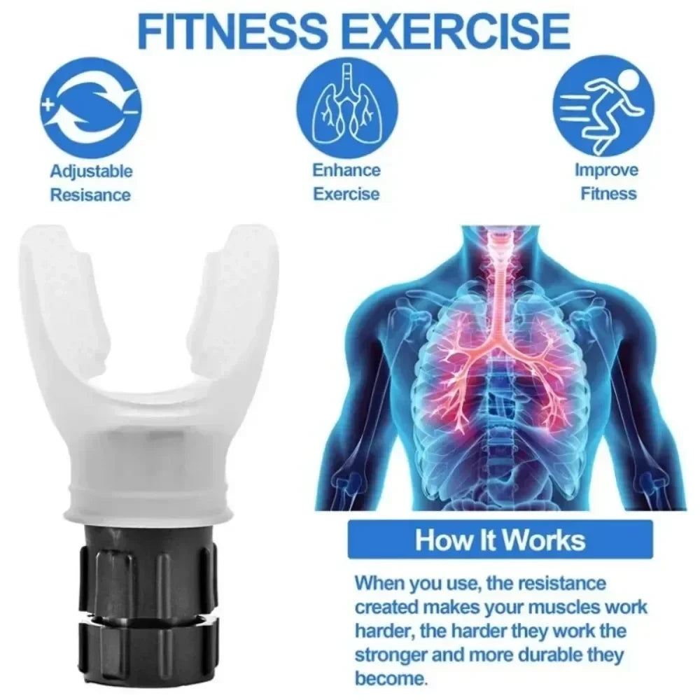 Breathing Exercise Lungs Portable Breath Outdoor Fitness Exerciser Device Endurance Workout Device With Adjustable Resistances