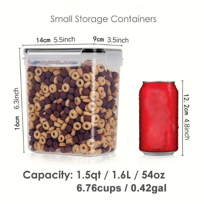 6Pcs Airtight Food Storage Containers Kitchen Pantry Storage Containers For Sugar, Flour And Baking Supplies Kitchen Accessories