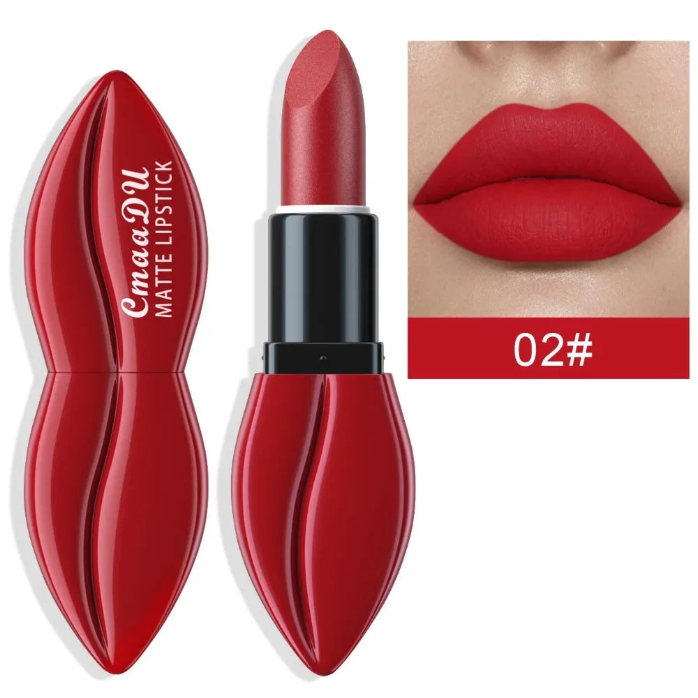 Natural Smooth Matte Waterproof Velvet Nude Lipstick Sexy Red Brown Lip Stick Pigments Makeup Lipgloss Long Lasting Profissional