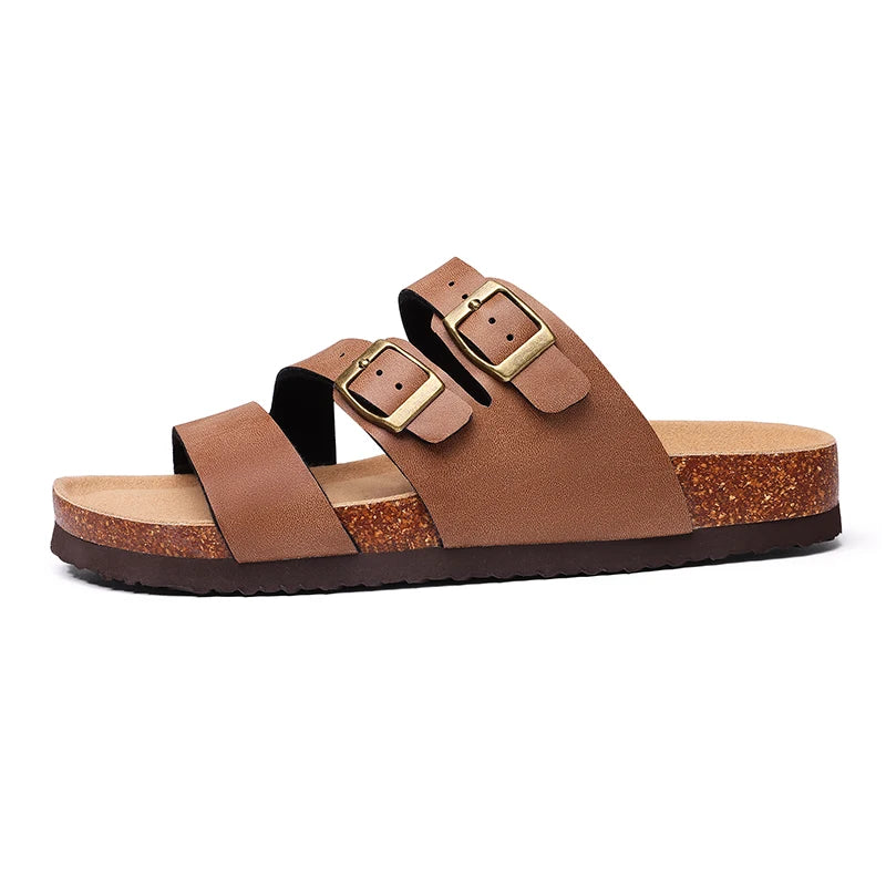 Kidmi New Women Sandals With Three Straps Summer Nonslip Sandals Casual Ladies Beach Sandals Soft Holiday Pool Cloud Sandals