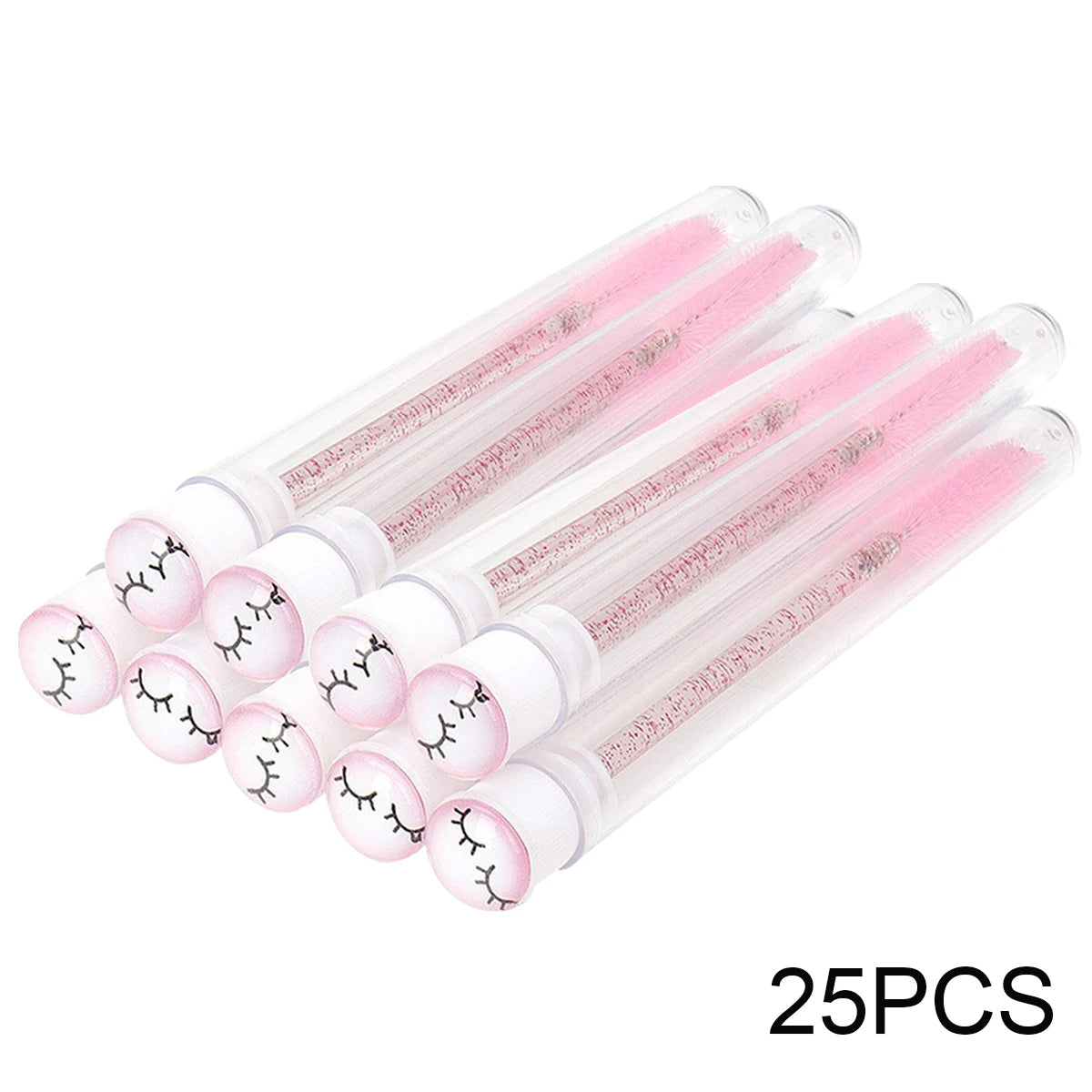 25/50PCS Dust-Proof Eyelash Brush Tube Empty Reusable Lash Mascara Wand Case Eyebrow Comb Makeup Applicators Container wholesale