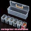 Professional 7-Piece Tool Organizer Set,Transparent Parts Storage with Dividers-Portable Case for Screws,Wrenches & DIY Hardware