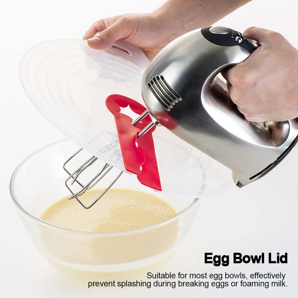 Eggs Mixer Cover Cream Bowl Whisks Screen Baking Beat Eggs Splash Guard Plastic Bowl Lids Cooking Supplies for Kitchen