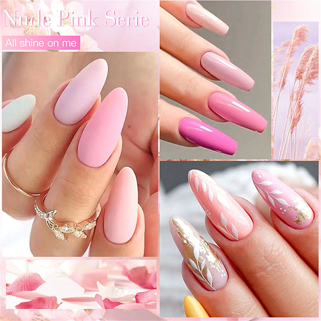 6pcs Gel Nail Polish Set HEMA Free 7ml Semi Permanent Soak Off UV Gel Varnish Nail Art Decoration Summer Nails Nail Supplies DIY