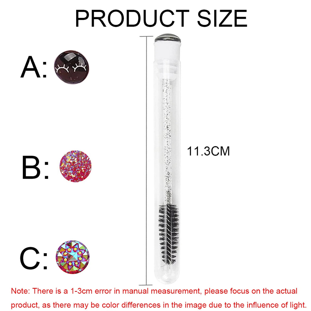 25/50PCS Dust-Proof Eyelash Brush Tube Empty Reusable Lash Mascara Wand Case Eyebrow Comb Makeup Applicators Container wholesale