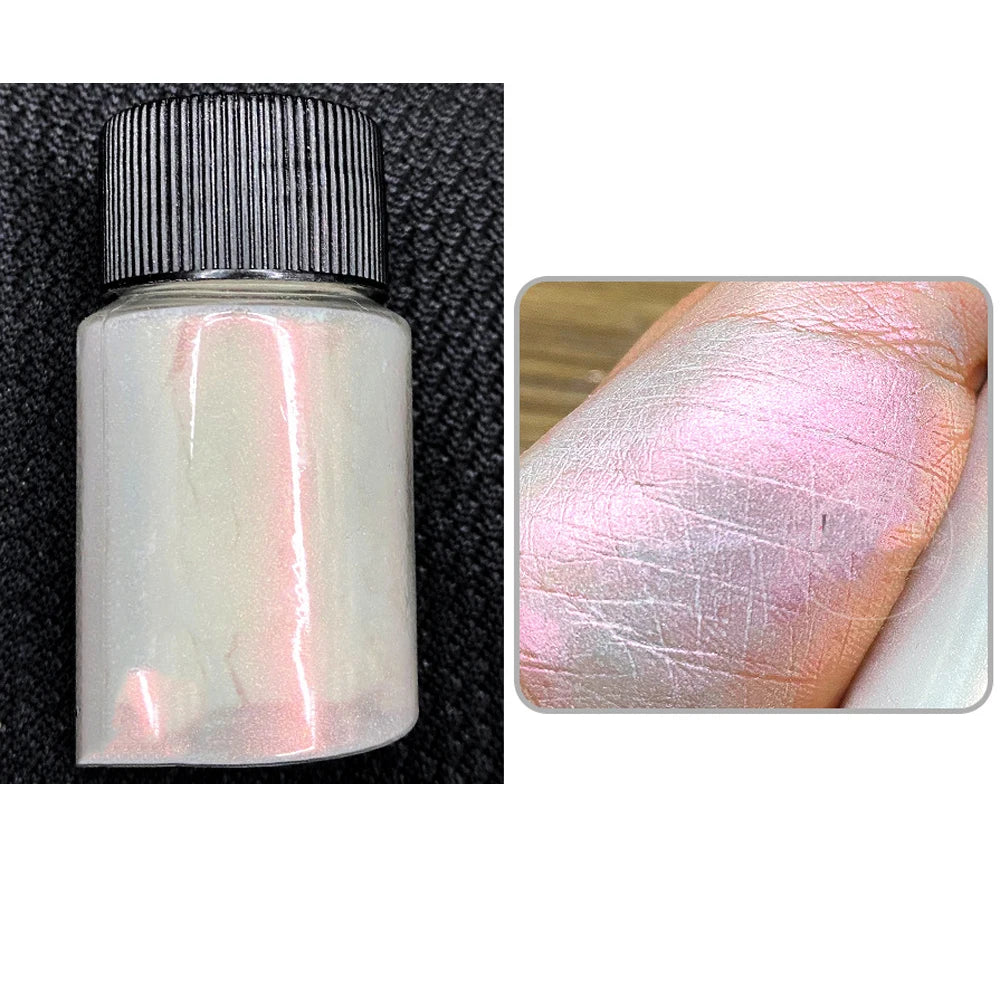 Pearl White Nails Glitter Aurora - Hailey Bieber Nails Moonlight Powders Fritillary Shell Mirror Pigment Nail Decoration
