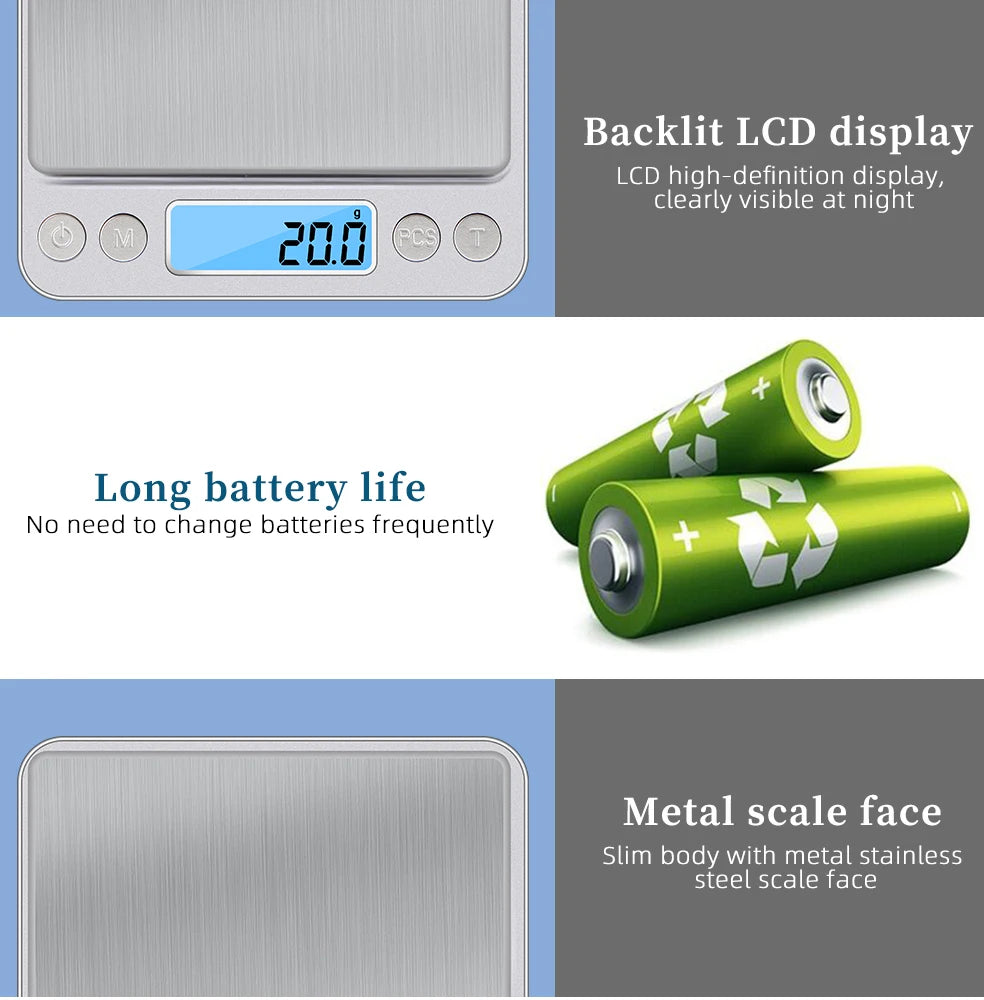 Multiple specifications Digital Scale Precision Scales Jewelry Weighing For Food Diet Postal Balance Measuring LCD Electronic