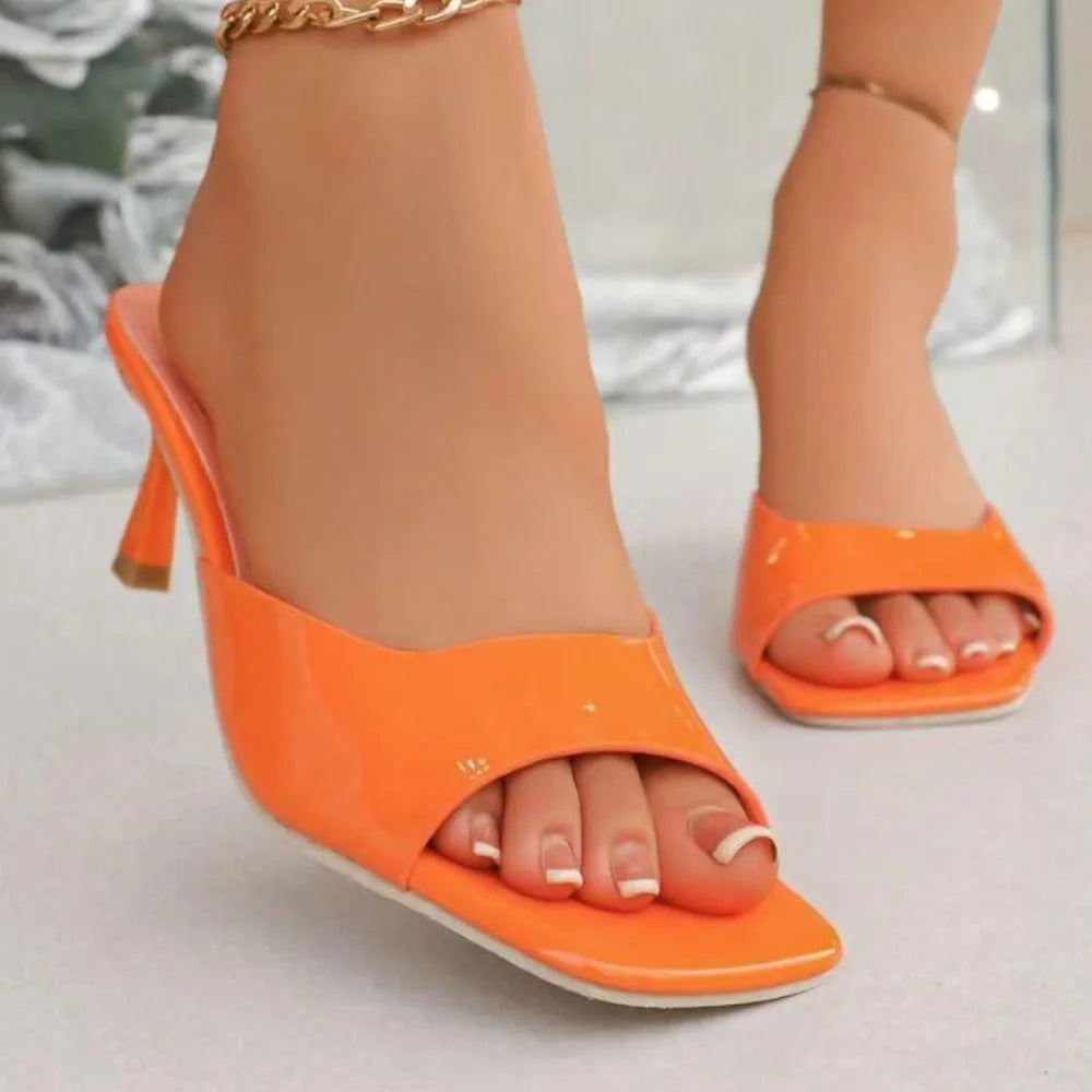 Fashion Fish Mouth Slippers Summer Comfort Dress Shoes Sexy Open Toe Stiletto Sandals Elegant Office Women High Heels