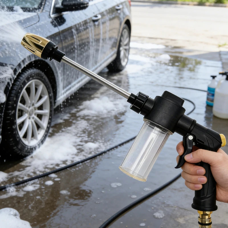 1PC Portable High-Pressure Water Gun Adjustable Cleaning Car Washer Garden Sprinkler Hose Nozzle Foam Water Gun