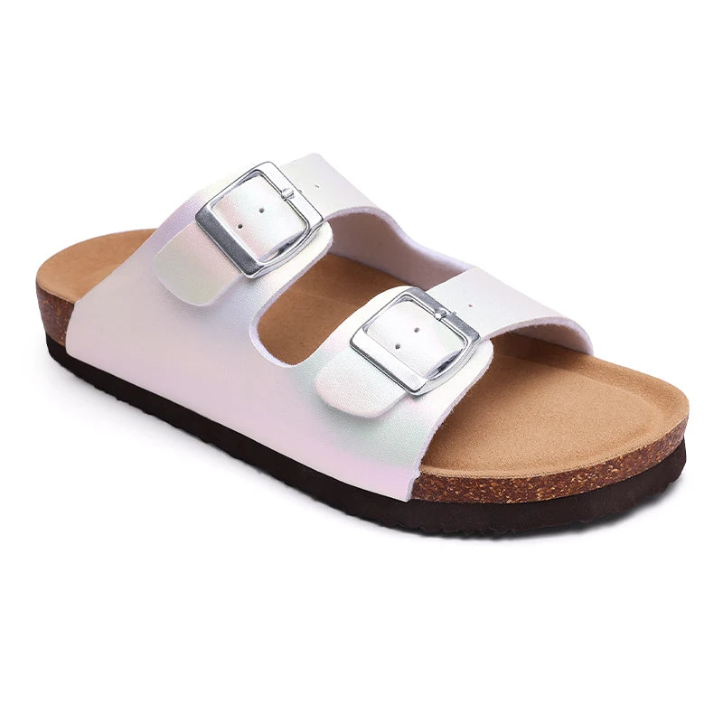 Kidmi New Women Sandals With Three Straps Summer Nonslip Sandals Casual Ladies Beach Sandals Soft Holiday Pool Cloud Sandals