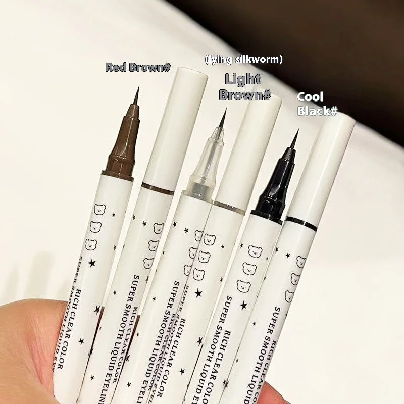 Cute Bear Waterproof Long-Wearing Liquid Eyeliner Makeup Quick-Drying, Smudge-Resistant,  Formula for Sensitive Eyes Cosmetics