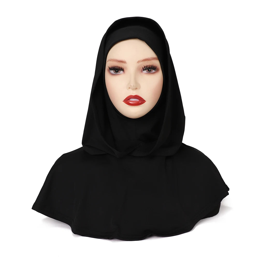 New Muslim Double Layer Under Cap Instant Hijab Inner Cap Islamic Turban Women Hijab Ramadan Elastic Turban Bandana Headband