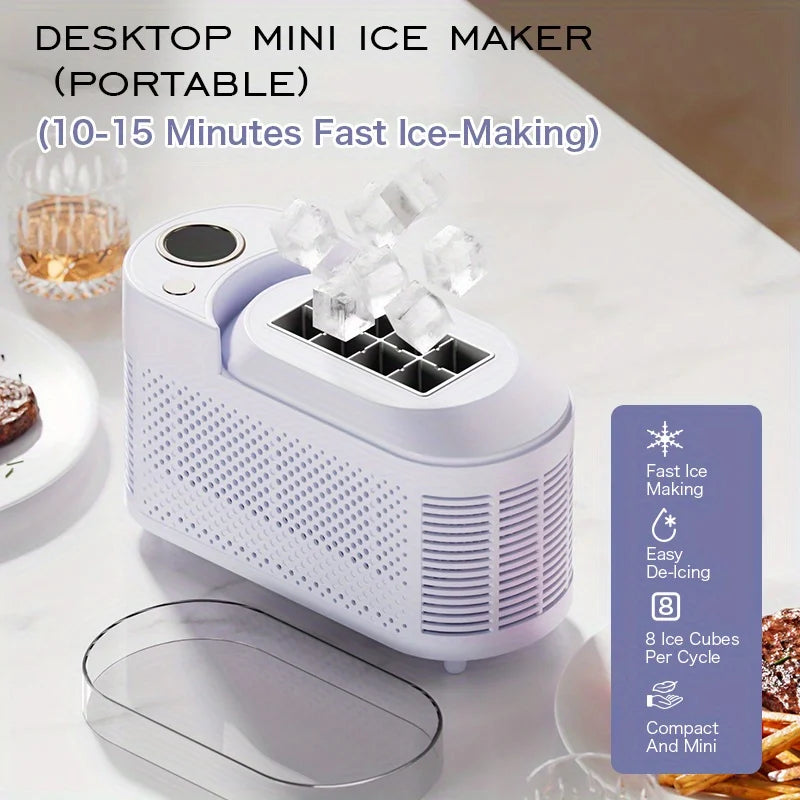Mini Ice Maker Machine Portable Countertop Ice Cube Maker for Home Office Camping Car RV Small Ice Making Machine 12V 220V