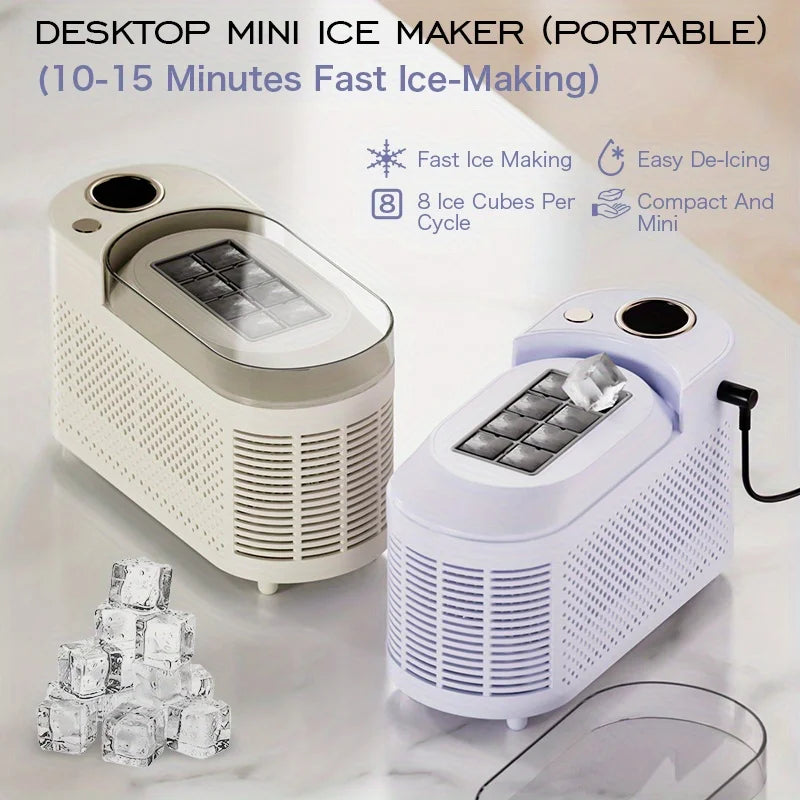 Mini Ice Maker Machine Portable Countertop Ice Cube Maker for Home Office Camping Car RV Small Ice Making Machine 12V 220V