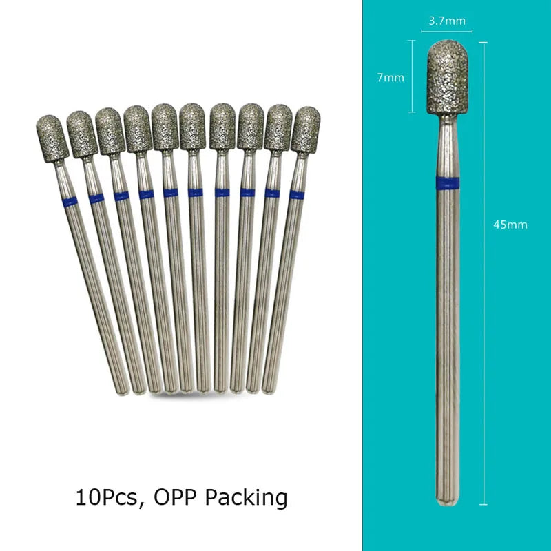 HYTOOS Nail Drill Bits Diamond Cutters for Manicure Cuticle Burr Milling Cutter for Pedicure Nails Accessories Tools