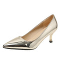 2026 New Lady Pointe Toe Gold Silver Pumps Female Wedding Bridal Shoes  Fashion Women Patent Leather High Heels Plus Size 45
