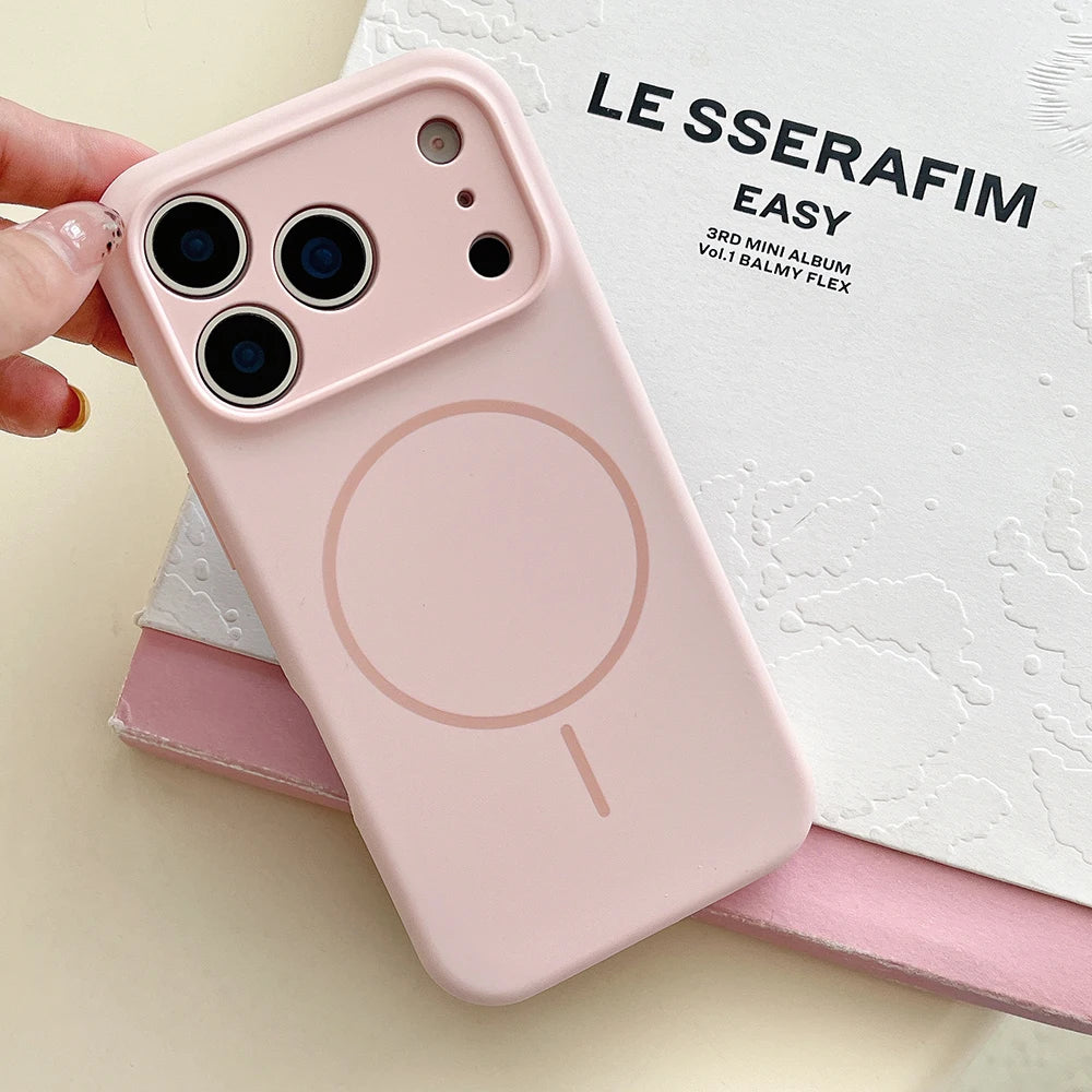 For Magsafe Magnetic Wireless Charging Solid Color Silicone Phone Case For iPhone 17 Pro Max/17/17 Pro Air Bumper Back Cover