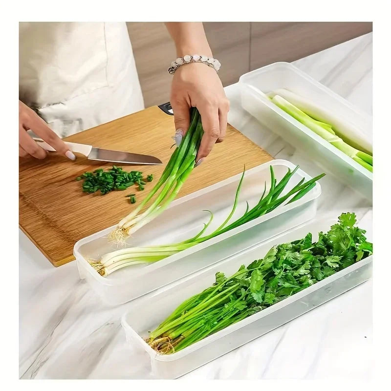 1//2/4pcs Refrigerator Fresh-keeping Storage Box Fresh-keeping Artifact,Food Preservation Boxes Transparent Sealed Kitchen Tools