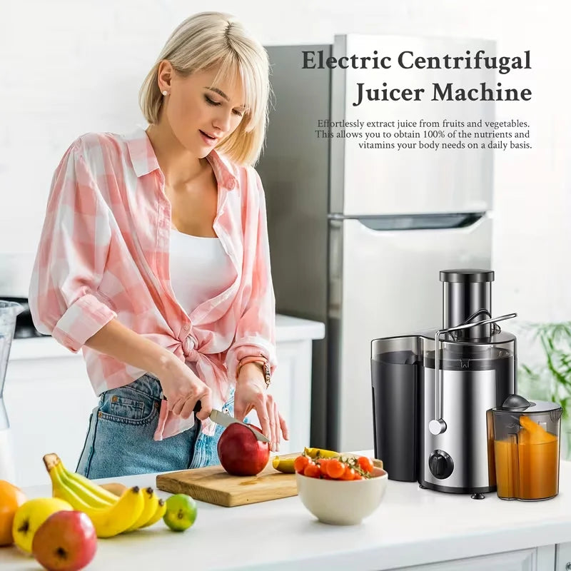 Multifunctional Juicer,Blender,Food Processor 3 Inch WideMouth Extractor for Fruits and Vegetables.Easy toClean,Simple to Assemble,Fully Detachable.Features a HighJuice Yield and Rapid Extraction for Fresh Fruit VegetableJuic