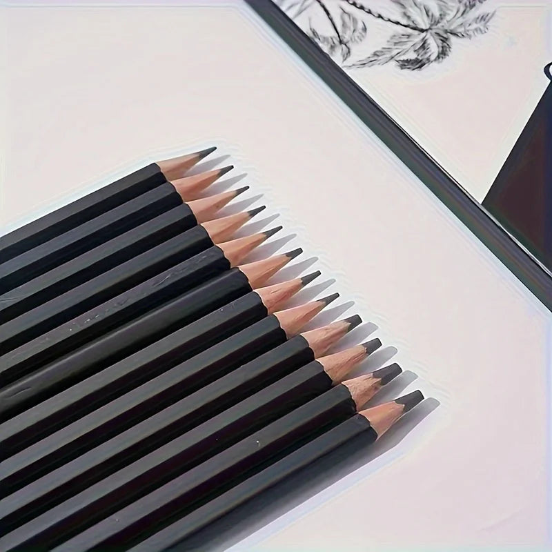 12 Pcs Premium Wood Sketching Pencils Set Professional Drawing 2H-8B Graphite Drawing Pencils for Artists School Art Supplies