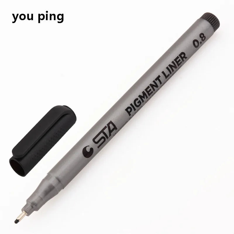 Waterproof Art Markers Brush Pen Sketch Drawing comics Pigment Line Pens  Office  School Stationery Supplies
