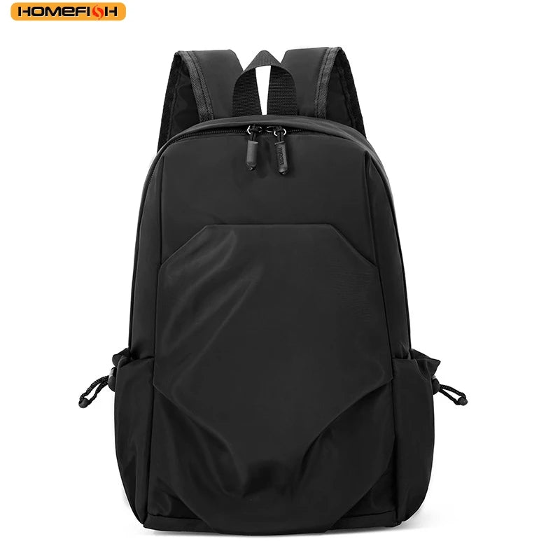 HOMEFISH Fashion Mini Men's Black Backpack 2026 Canvas Waterproof Travel Shoulder Bag Small Designer School Male Backpacks