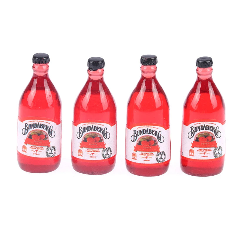 1 Set 1/12 Miniature Wine Bottles Dollhouse Kitchen Accessories - Mini Dolls House Living Room Accessories Beer Drink Bottles