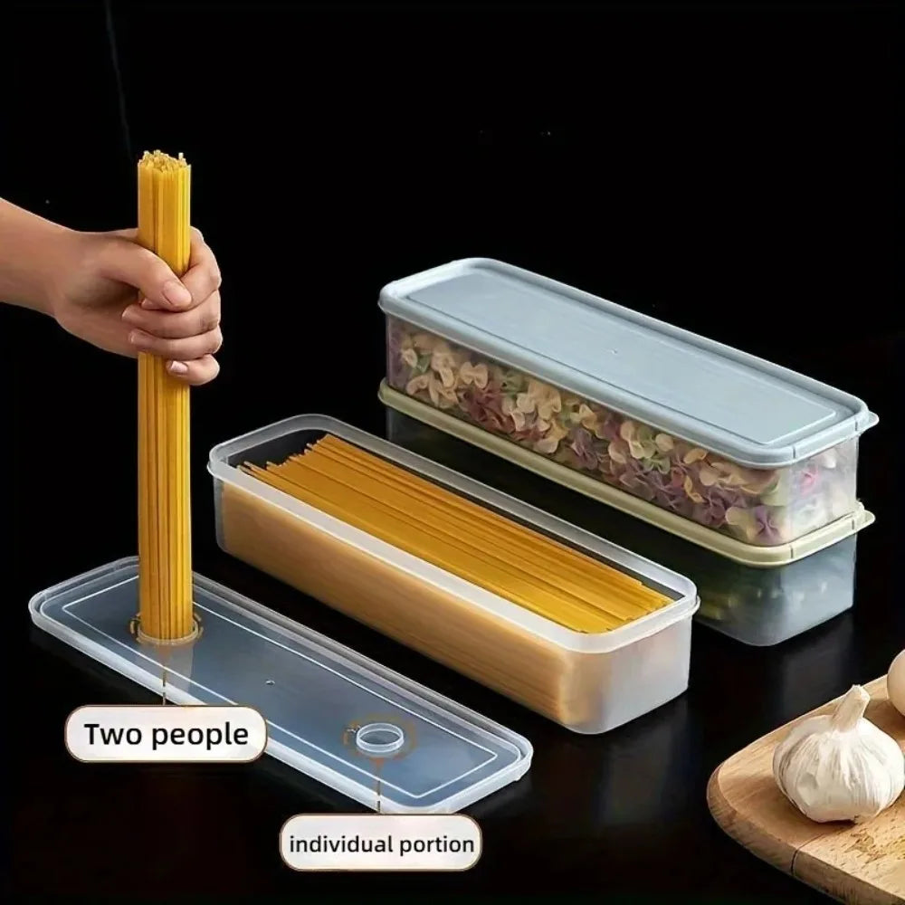 4 Pcs Long Rectangular Food Storage Containers, Plastic Reusable Refrigerator Organizer Boxes Kitchen Accessories