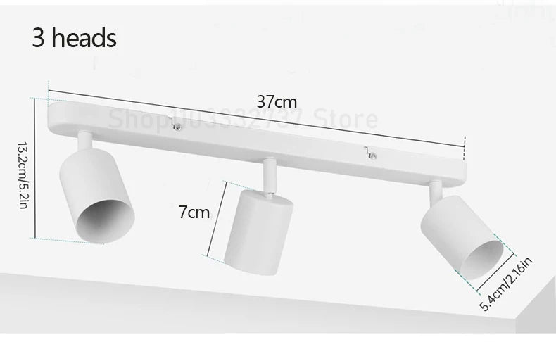 Modern GU10 LED Study Ceiling Lights Kitchen Fixtures Dining Room Background Decoration Lampshade Adjustable Stairs Aisle Lamp