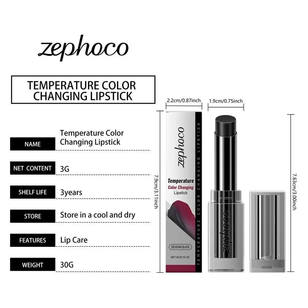 Temperature-Sensitive Color-Changing Lipstick Deeply Nourishing Prevents Dryness And Cracking Fades Lip Lines Locks In Moisture