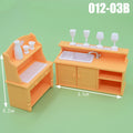 Dollhouse Furniture Kitchen Play Set Miniature Refrigerator 1:12 Mini Food Living Room Sofa Set Pretend Play  Accessores Toy