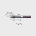 High Carbon Steel Santoku Knife 5 Inch Kitchen Chopping Knives for Vegetable Fruit Cutting Slicing Pakkawood Handle