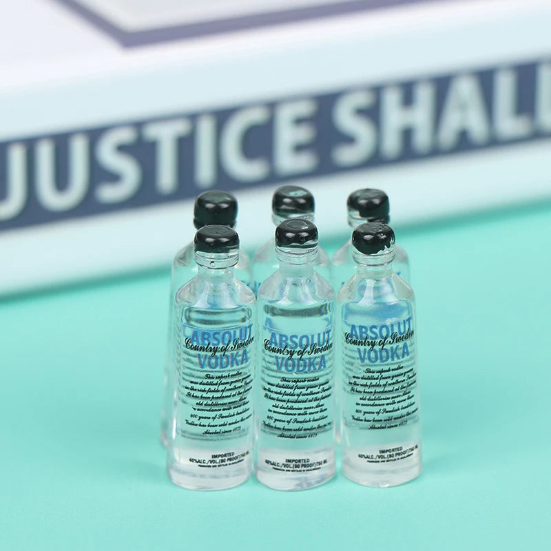 1 Set 1/12 Miniature Wine Bottles Dollhouse Kitchen Accessories - Mini Dolls House Living Room Accessories Beer Drink Bottles