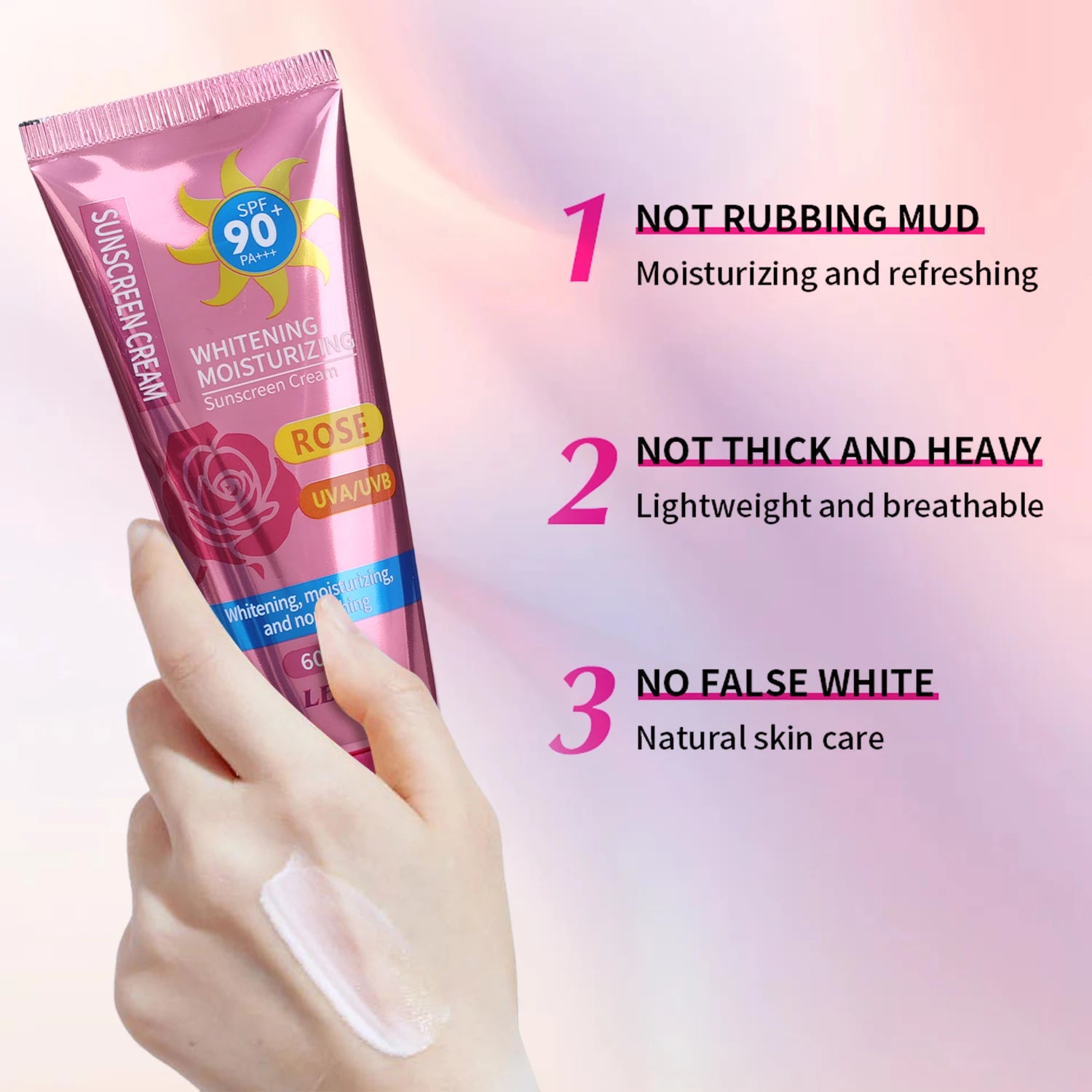 Sunscreen SPF90+ UV Radiation Protection Lsolation Moisturizing Brighten Face Body Arm Thighs Sunblock Skin Care Sunscreen Cream