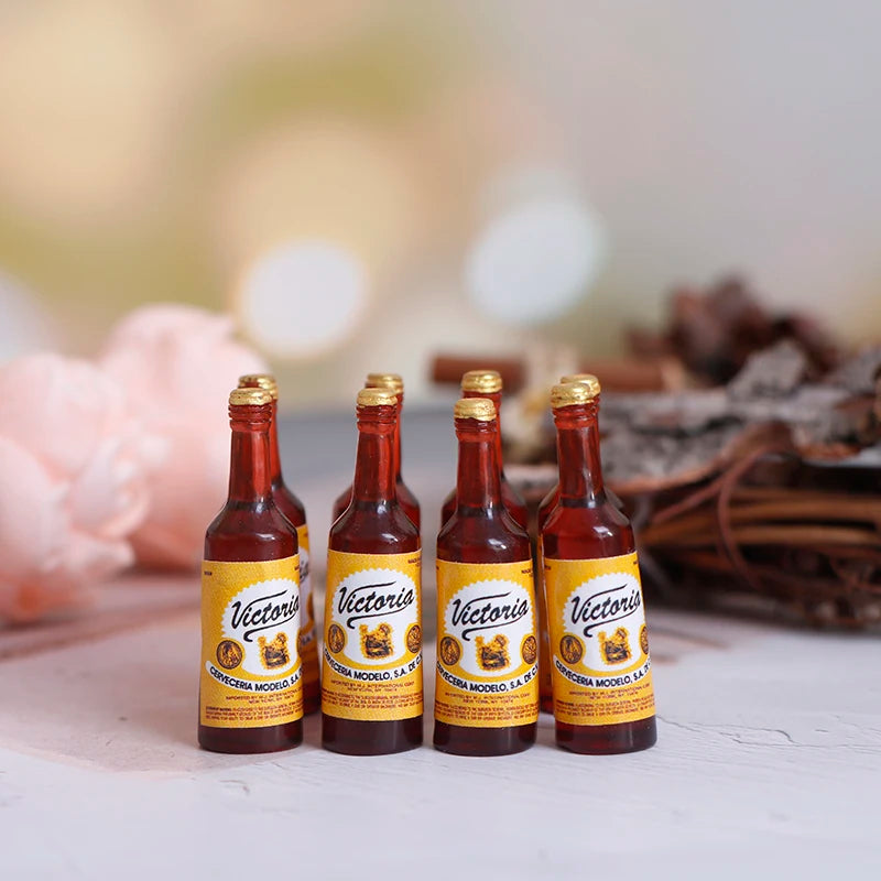 1 Set 1/12 Miniature Wine Bottles Dollhouse Kitchen Accessories - Mini Dolls House Living Room Accessories Beer Drink Bottles