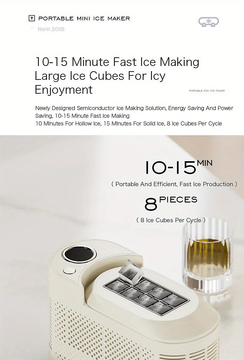Mini Ice Maker Machine Portable Countertop Ice Cube Maker for Home Office Camping Car RV Small Ice Making Machine 12V 220V
