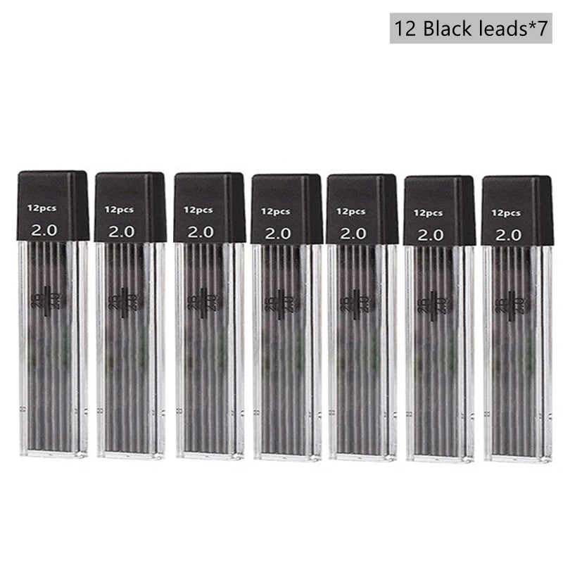 2.0mm Mechanical Pencil With Black/Color Lead Refill Automatic Pencil Art Drawing Painting Sketching School & Office Stationery