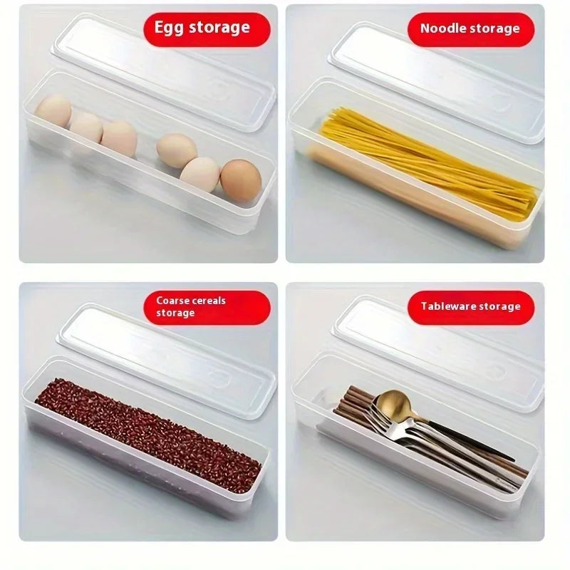 1//2/4pcs Refrigerator Fresh-keeping Storage Box Fresh-keeping Artifact,Food Preservation Boxes Transparent Sealed Kitchen Tools