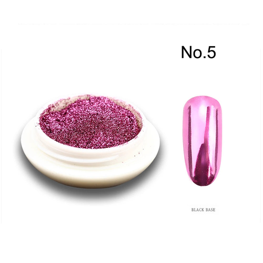Pearl White Nails Glitter Aurora - Hailey Bieber Nails Moonlight Powders Fritillary Shell Mirror Pigment Nail Decoration