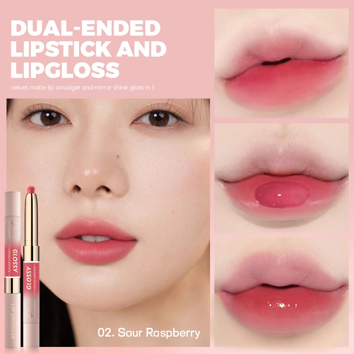 10-Color Double-Headed Lipstick Lip Gloss Moisturizing and Durable Matte Lip Gloss Color-Producing Liquid Lipstick For Makeup