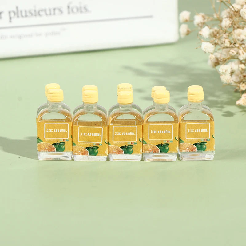 1 Set 1/12 Miniature Wine Bottles Dollhouse Kitchen Accessories - Mini Dolls House Living Room Accessories Beer Drink Bottles
