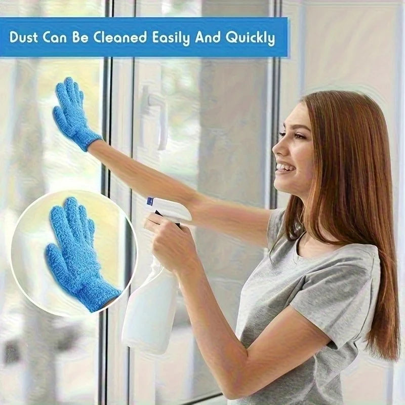1pc Microfiber Dusting Gloves-Stretchable & Breathable Cleaning Gloves,Non-Waterproof for Cars, Boats, RVs, Pools, Home, Kitchen