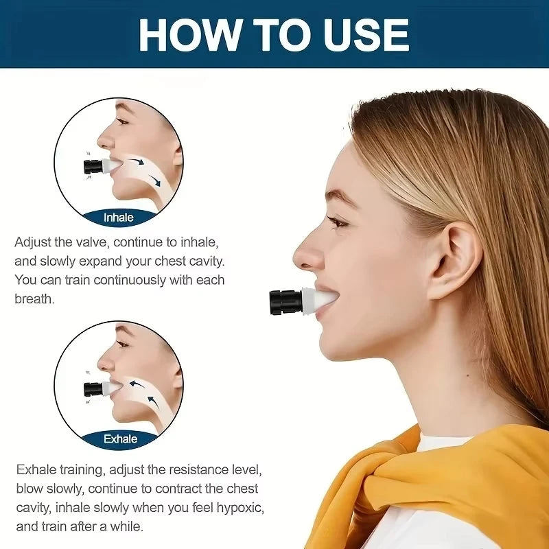 Breathing Exercise Lungs Portable Breath Outdoor Fitness Exerciser Device Endurance Workout Device With Adjustable Resistances