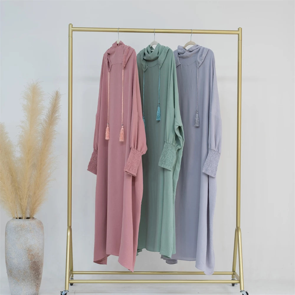 Ramadan Niqab Khimar Muslim Abaya Damen Dubai Turkey Islam Prayer Clothes Women Jilbab Modest Dress Kaftan Robe Femme Musulmane