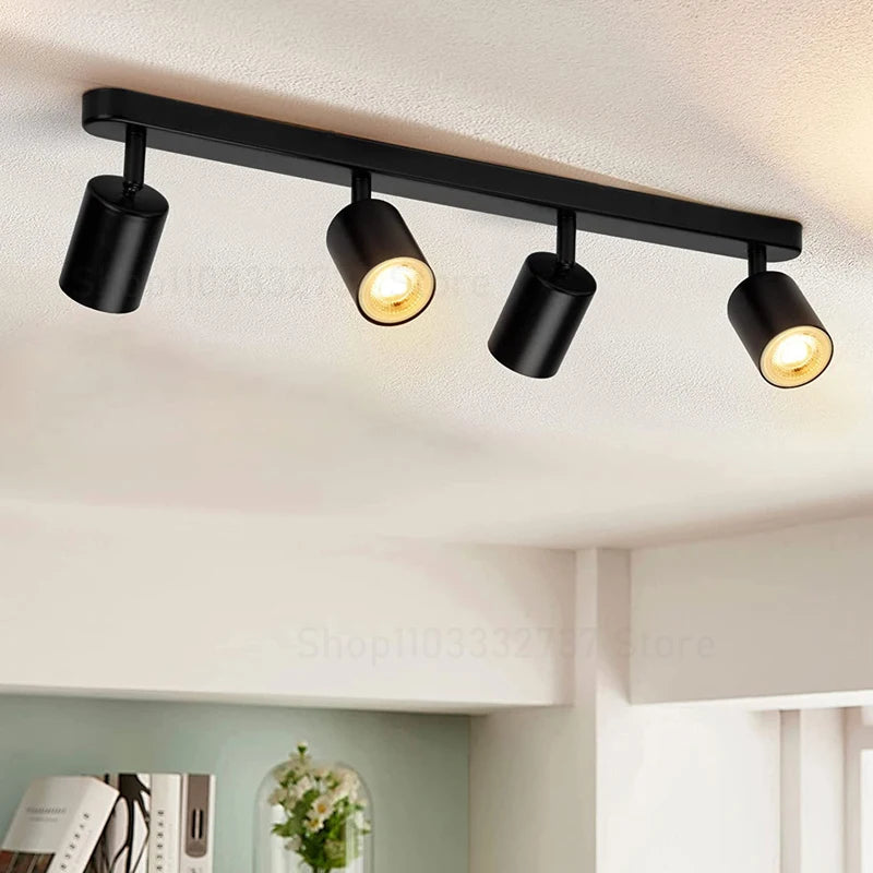 Modern GU10 LED Study Ceiling Lights Kitchen Fixtures Dining Room Background Decoration Lampshade Adjustable Stairs Aisle Lamp