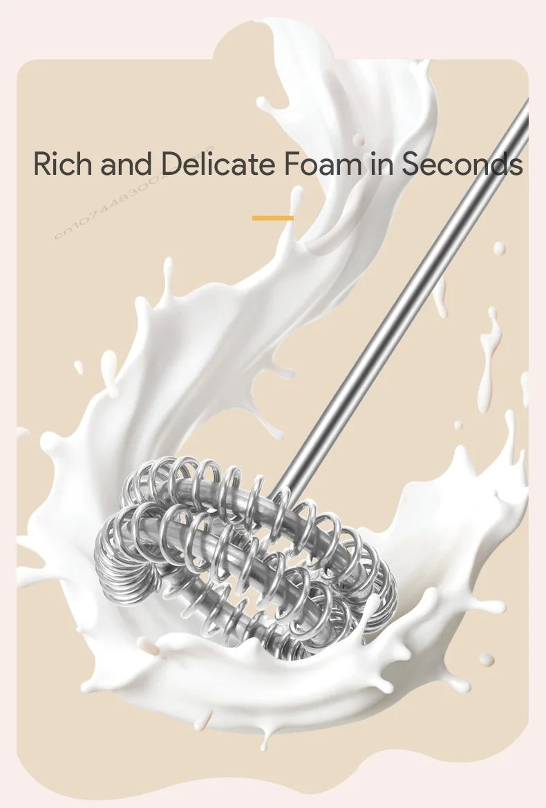 MINI Coffee Frother USB Rechargeable 3 Speeds Foam Maker Coffee Milk Mixer Electric Handle Blender Egg Beater Hot Cooking Tools