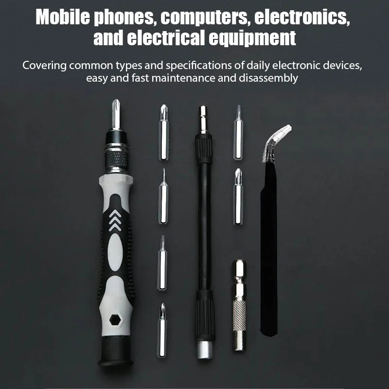 115 in 1 Precision Screwdriver Set Professional Multi-Function Repair Tool with 98 Magnetic Screw Driver Bits for iPhone Glasses