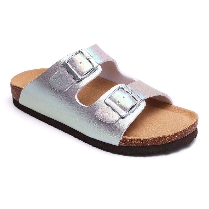 Kidmi New Women Sandals With Three Straps Summer Nonslip Sandals Casual Ladies Beach Sandals Soft Holiday Pool Cloud Sandals