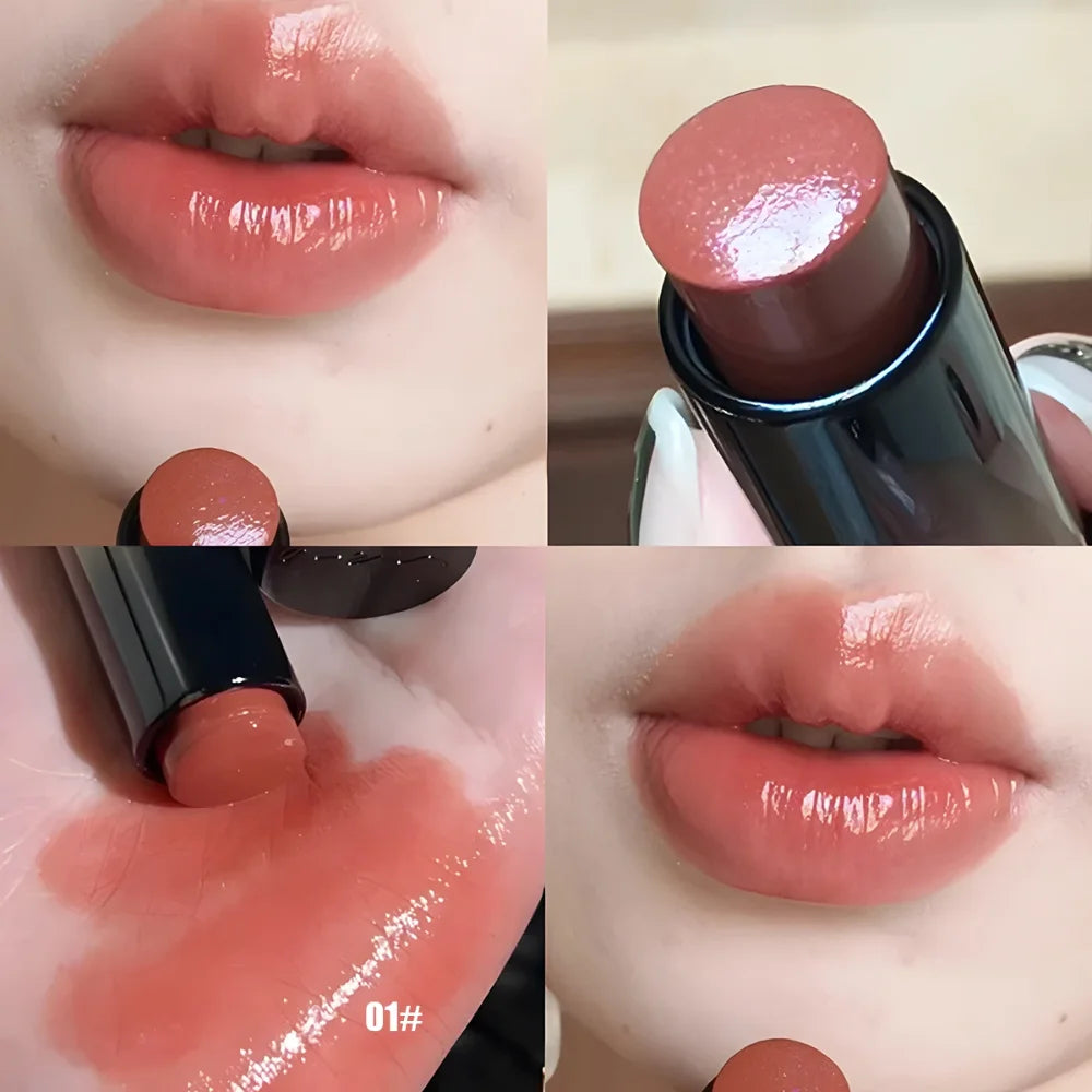 Glossy Mirror Lipstick – Red Brown Shade, Moisturizing, Waterproof, Long-Lasting, Unisex, Perfect for Holiday & Party Makeup