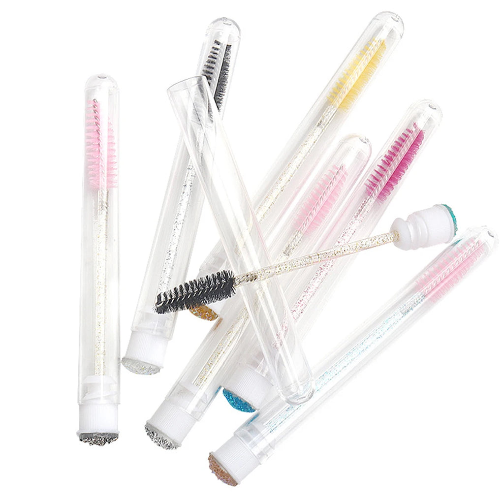 25/50PCS Dust-Proof Eyelash Brush Tube Empty Reusable Lash Mascara Wand Case Eyebrow Comb Makeup Applicators Container wholesale